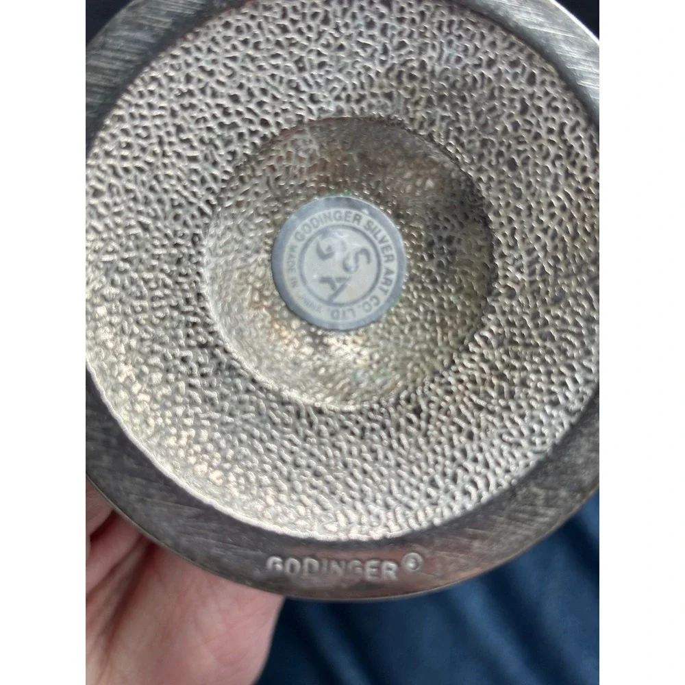 Godinger Silver Art Company Pair‎ Wine Goblets Dad Mom Happy 30th Engraved
